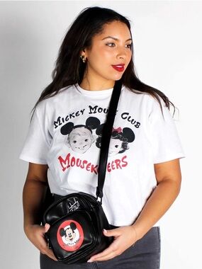 Cakeworthy Disney Mickey Mouse Club Black and Red Crossbody Bag purse NWT